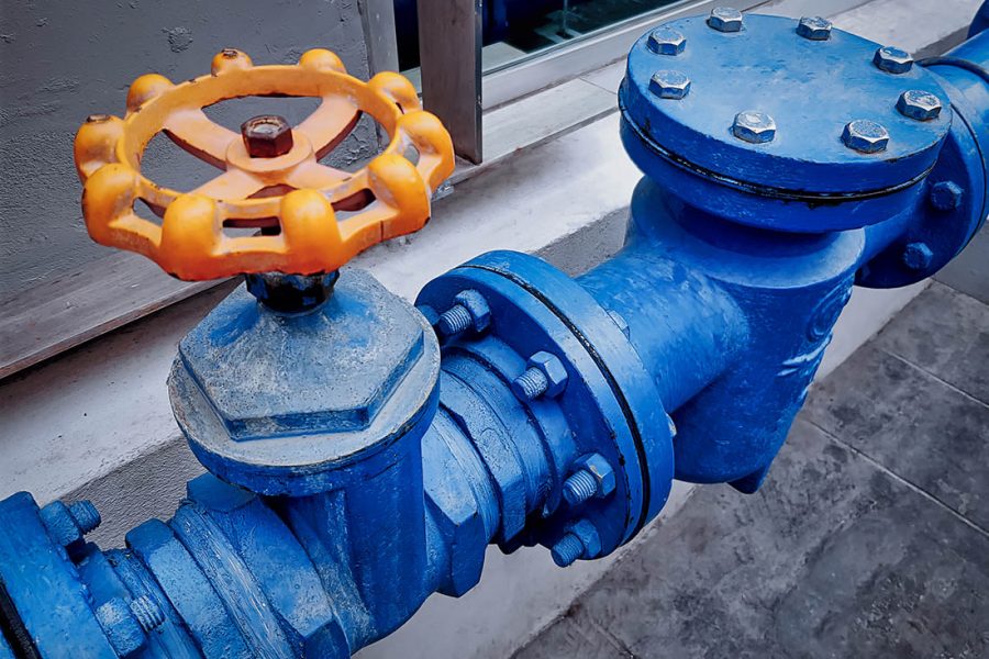 Blue Piping Equipment for Water Supply System